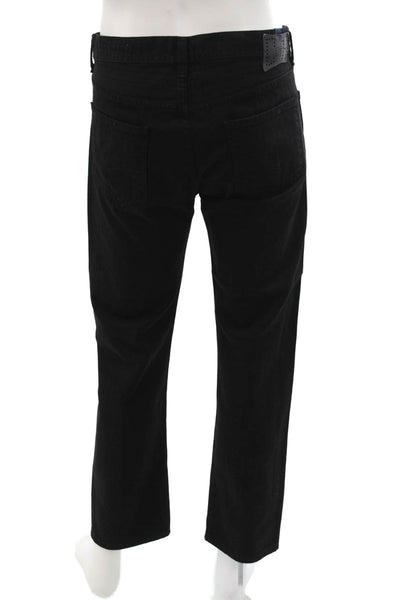 Citizens of Humanity Men Straight Cropped Jeans Black Button Fly Size 36