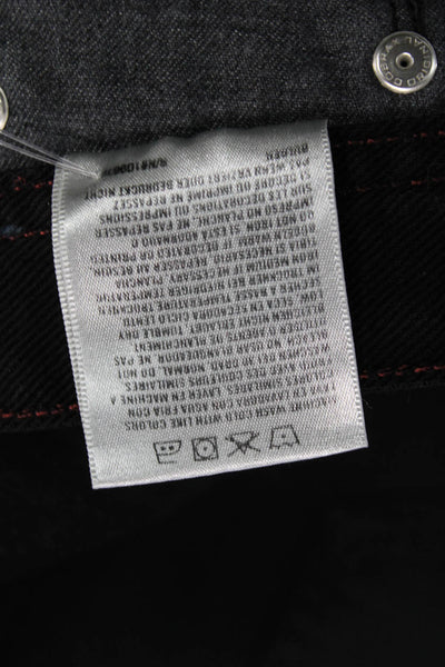 Citizens of Humanity Men Straight Cropped Jeans Black Button Fly Size 36