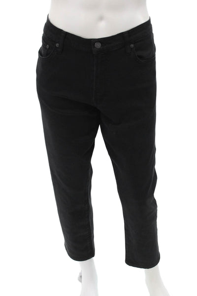 Citizens of Humanity Men Ankle Cropped Black Jeans Button Size 36