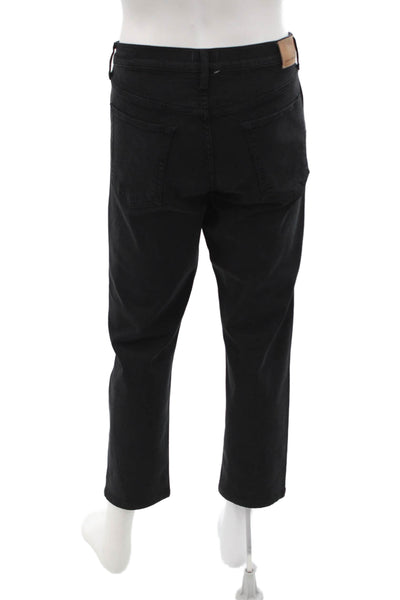 Citizens of Humanity Men Ankle Cropped Black Jeans Button Size 36