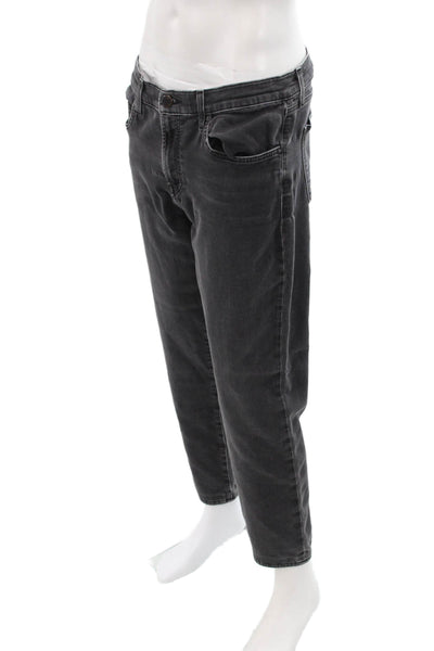 J Brand Mens Skinny Cropped Jeans Dark Gray Button Fly Size 36