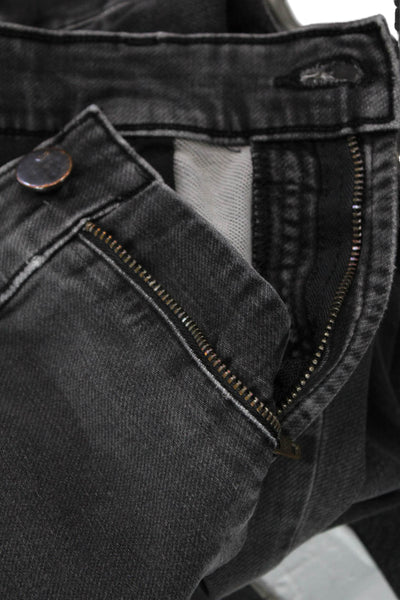 J Brand Mens Skinny Cropped Jeans Dark Gray Button Fly Size 36
