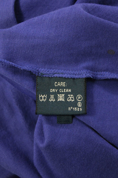 Ralph Lauren Womens Jersey V-Neck Long Sleeve Cotton Top Purple Size M