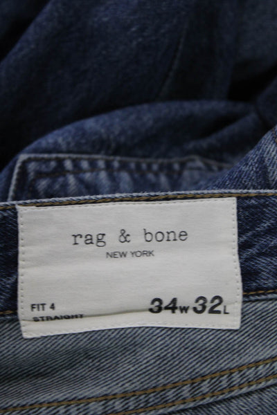 Rag & Bone Men Straight Jeans Dark Blue Size 34