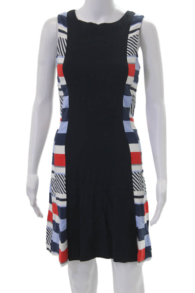 Tommy Hilfiger Women Black Fit & Flare Dress Sleeveless Viscose Mid-Calf Size 6