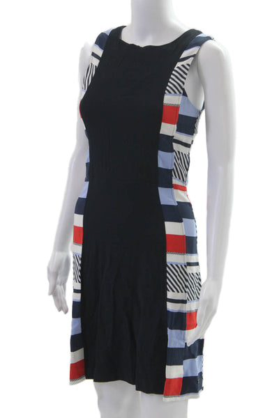 Tommy Hilfiger Women Black Fit & Flare Dress Sleeveless Viscose Mid-Calf Size 6