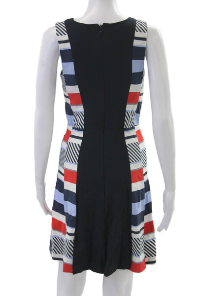 Tommy Hilfiger Women Black Fit & Flare Dress Sleeveless Viscose Mid-Calf Size 6
