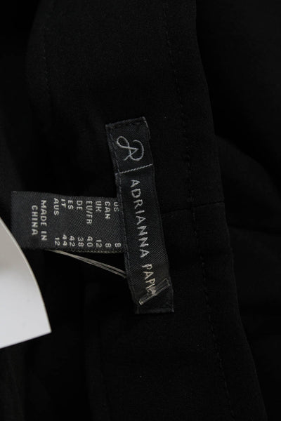 Adrianna Papell Women Cropped Ankle Dress Pants Black Size 8