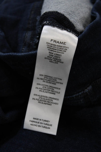 Frame Womens Cropped Dark Blue Mid-Rise Pants Size 2
