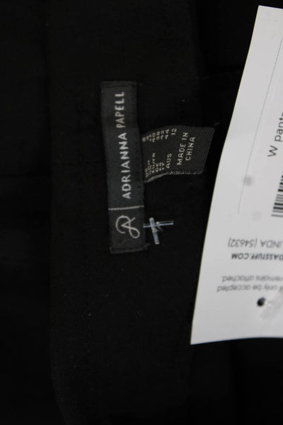 Adrianna Papell Womens Ankle Cropped Dress Pants Black Size 8