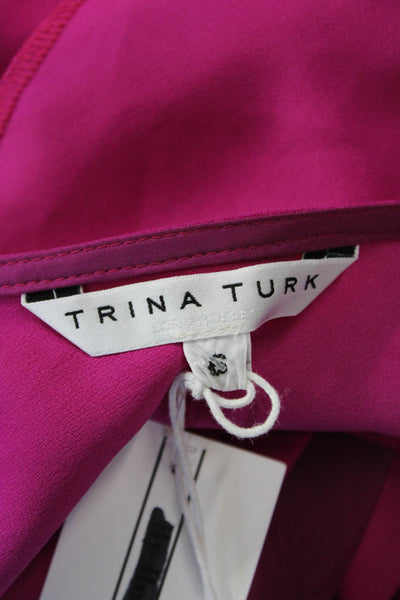 Trina Turk Women Shift Dress Pink Short Sleeve Size 6
