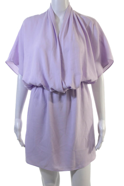 Trina Turk Womens Blouson Dress Purple Knee-Length Size XS