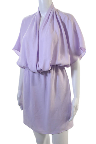 Trina Turk Womens Blouson Dress Purple Knee-Length Size XS