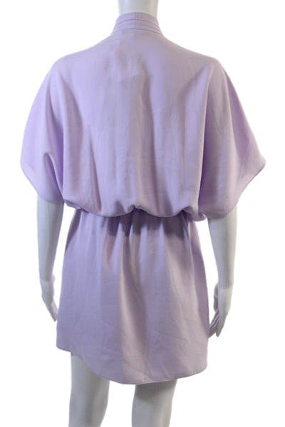 Trina Turk Womens Blouson Dress Purple Knee-Length Size XS