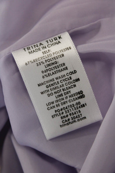 Trina Turk Womens Blouson Dress Purple Knee-Length Size XS