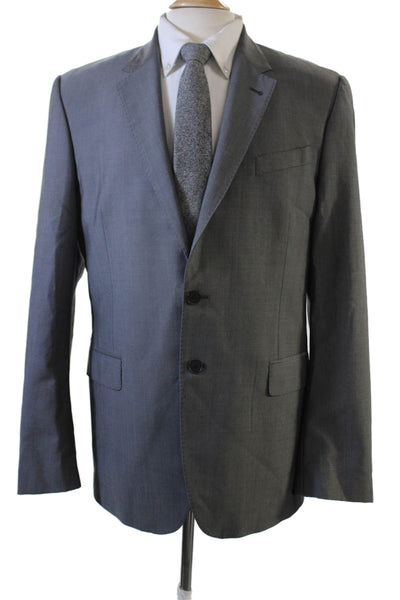 Paul Smith Men Gray Wool-Mohair Suit Jacket Classic Size M