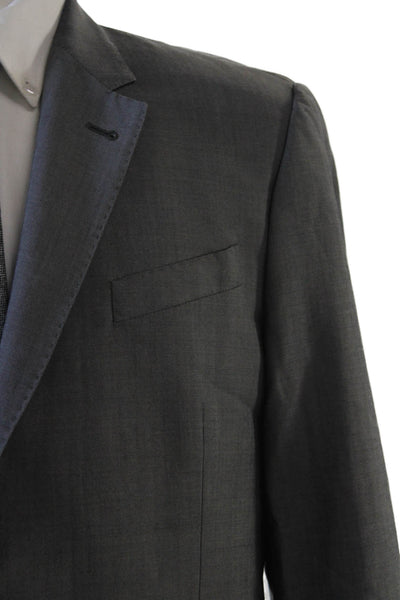 Paul Smith Men Gray Wool-Mohair Suit Jacket Classic Size M