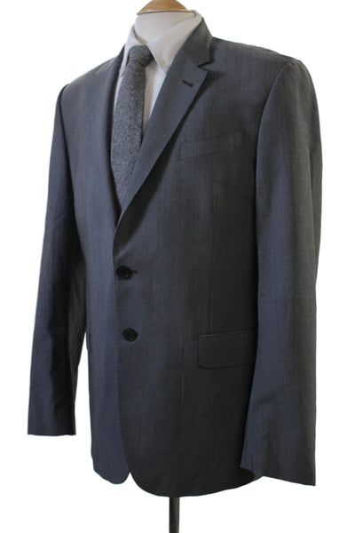 Paul Smith Men Gray Wool-Mohair Suit Jacket Classic Size M