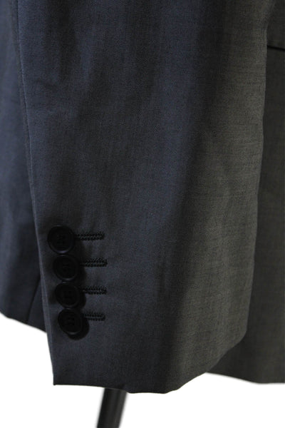 Paul Smith Men Gray Wool-Mohair Suit Jacket Classic Size M