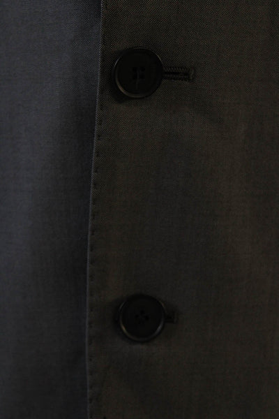 Paul Smith Men Gray Wool-Mohair Suit Jacket Classic Size M