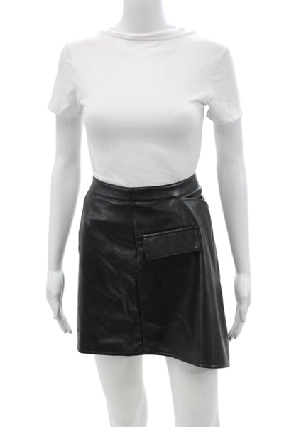 Paige Black Label Womens A-Line Mini Skort Black Size 10