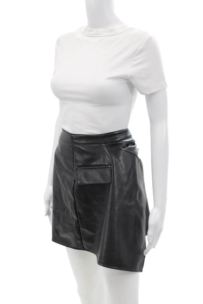 Paige Black Label Womens A-Line Mini Skort Black Size 10