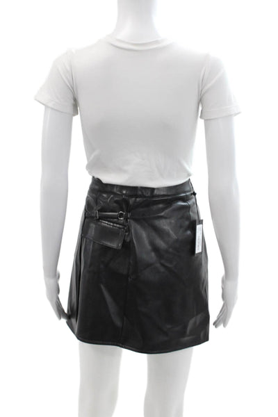 Paige Black Label Womens A-Line Mini Skort Black Size 10