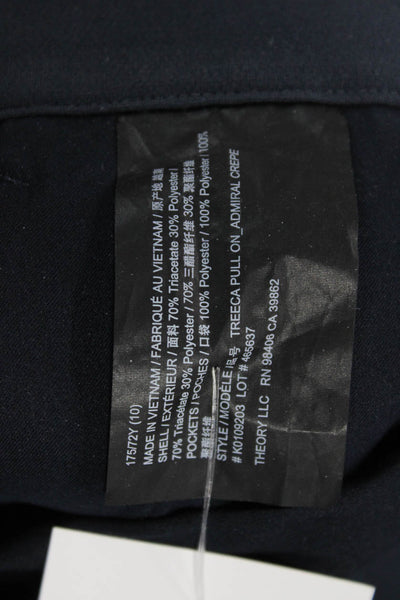 Theory Womens Dark Blue Ankle Cropped Dress Pants Size 10