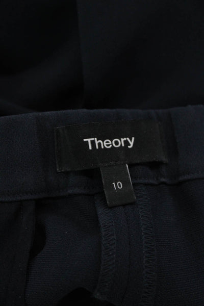 Theory Womens Dark Blue Ankle Cropped Dress Pants Size 10