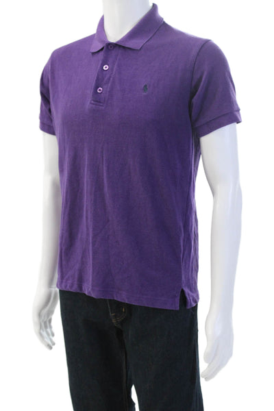 Polo Ralph Lauren Mens Purple Polo Shirt Collared Short Sleeve Size L