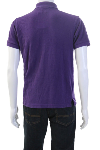 Polo Ralph Lauren Mens Purple Polo Shirt Collared Short Sleeve Size L