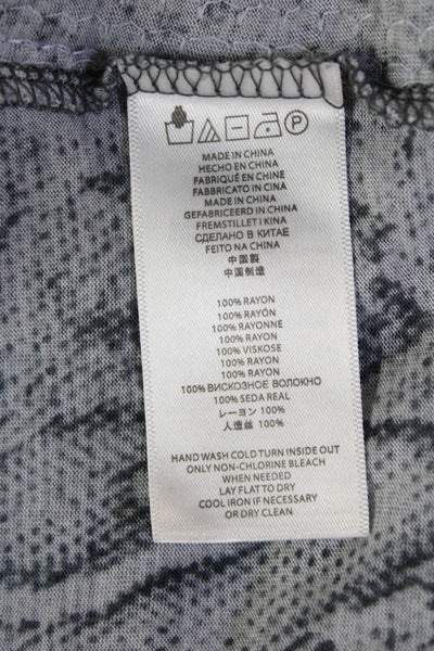 Michael Michael Kors Women Tunic Short Sleeve Gray Animal Print Size M