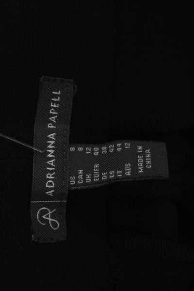 Adrianna Papell, Womens Black Cropped Ankle Dress Pants Size 8