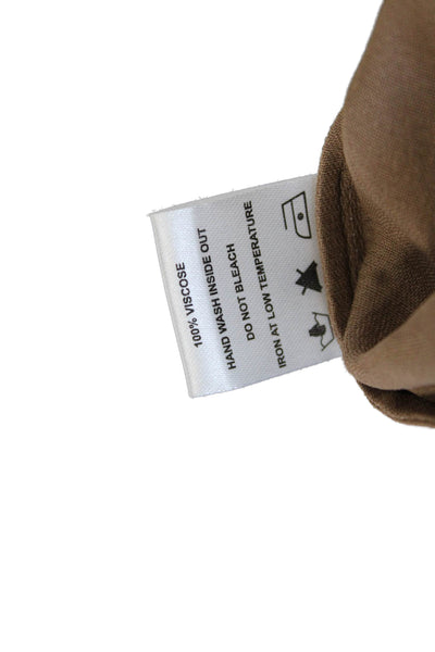 Able Women Slip Dress Brown V-Neck Sleeveless 100% Viscose Size M