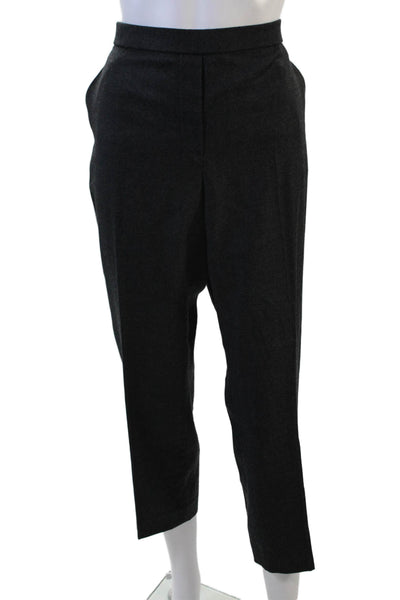 Theory Unisex Cropped Ankle Dress Pants Dark Gray Virgin Wool Size 12