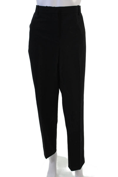 Theory Unisex Dress Pants Black Wool Hook & Eye Size 12