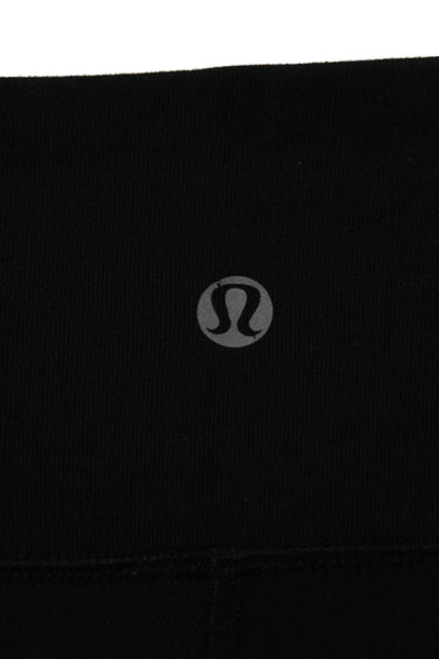 Lululemon Women Capri Cropped Biker Graphic Leggings Black Size 4