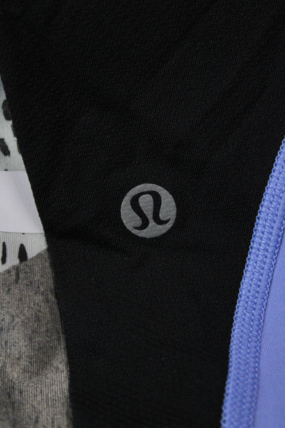 Lululemon Women Graphic Print Black Capri Leggings Size 4
