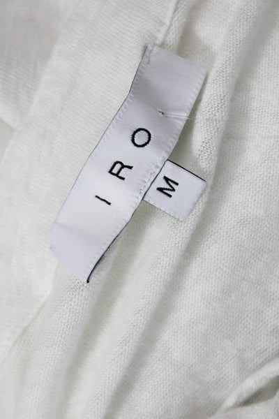 IRO Women Lace-Up White Basic Tank Top Cotton-Blend 90s Size M