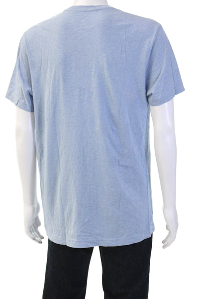 Psycho Bunny Mens Light Blue Pima Cotton V-Neck T-Shirt Big & Tall Size 6