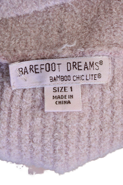 Barefoot Dreams® Womens Textured Knit Belt Long Robe Pink Size S
