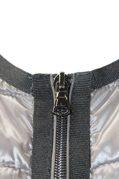 Anatomie Unisex Quilted Puffer Jacket Black Zip Crewneck Sleeveless Size XL