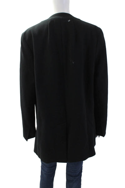 Spanx Womens One Button Long Sleeve Unlined Blazer Jacket Black Size Large