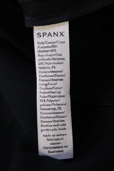 Spanx Womens One Button Long Sleeve Unlined Blazer Jacket Black Size Large