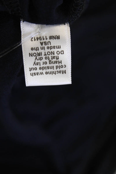 Monrow Women Sleeveless Tunic Black Rayon Round Neck Boho Solid Size L