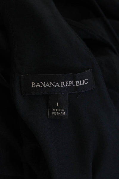 Banana Republic Women Black Sleeveless Camisole Size L
