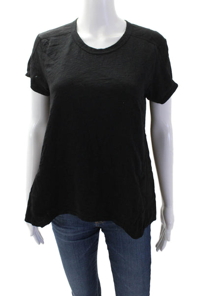 Wilt Women Basic Black T-Shirt Short Sleeve Crew Neck Cotton Rayon Size S