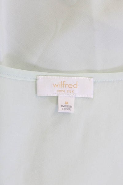 Wilfred Women White V-Neck Sleeveless Tank Viscose Nylon Size M