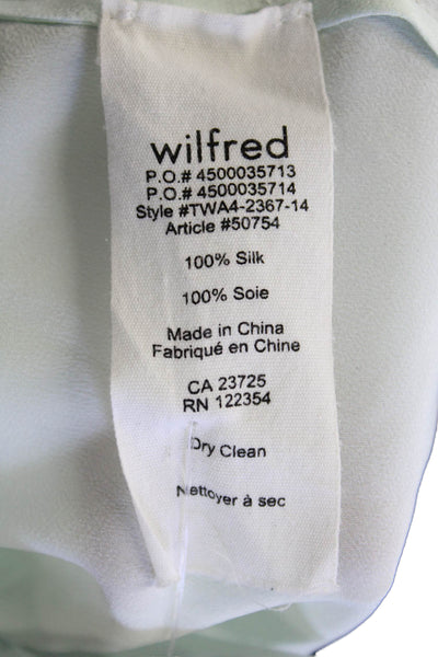 Wilfred Women White V-Neck Sleeveless Tank Viscose Nylon Size M
