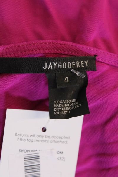Jay Godfrey, Women Bodycon Pink Sleeveless Viscose Dress Size 4
